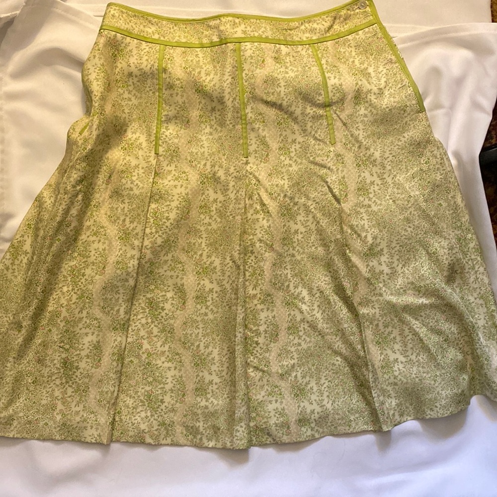 Ann Taylor silk floral print skirt